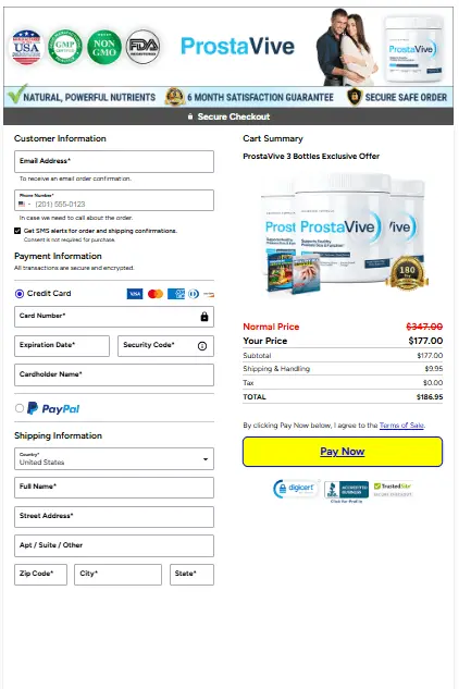 ProstaVive order page